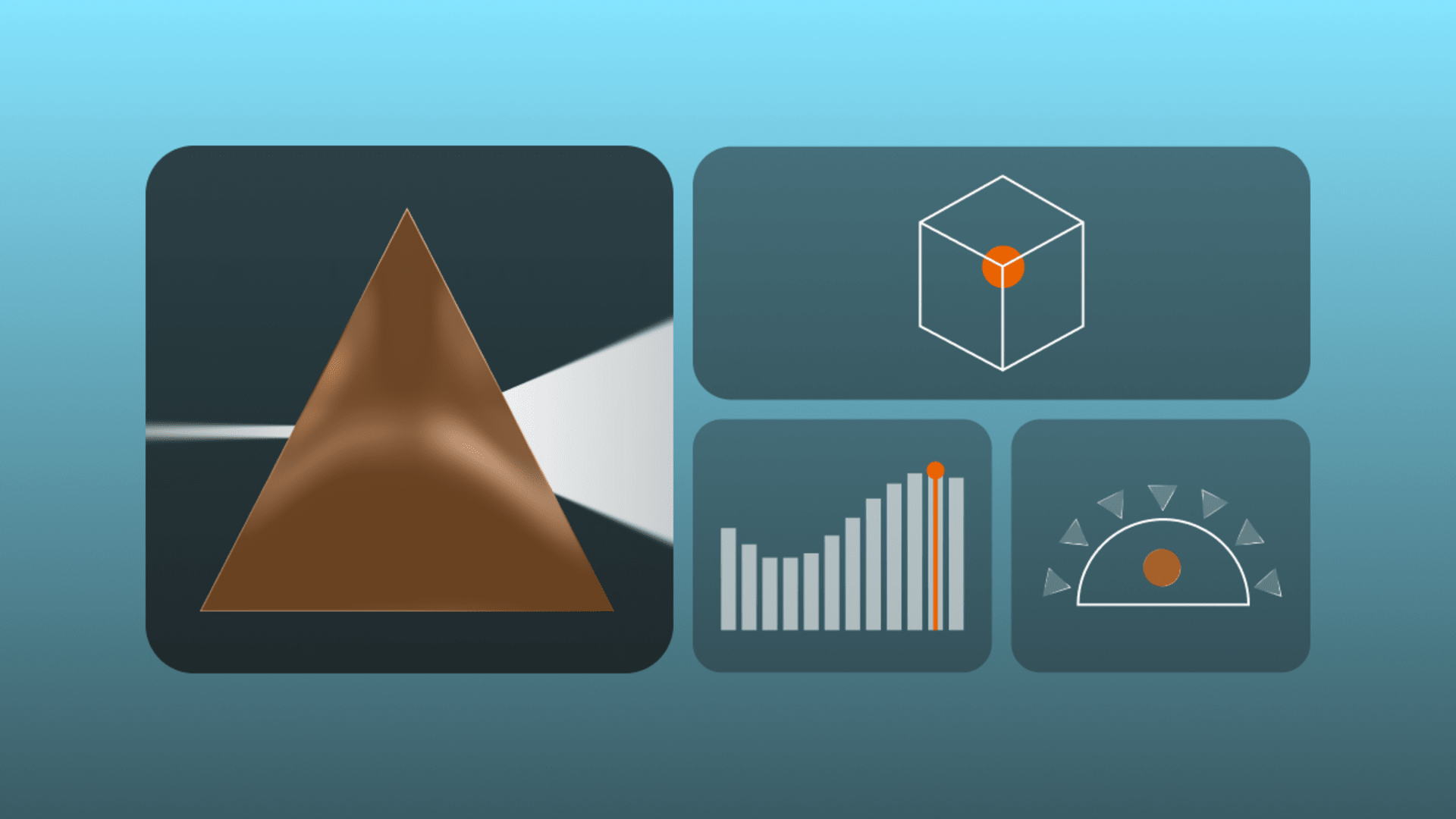 AI trends illustration featuring predictive analytics, emerging technologies, performance metrics, and innovation insights for enterprise decision-making.