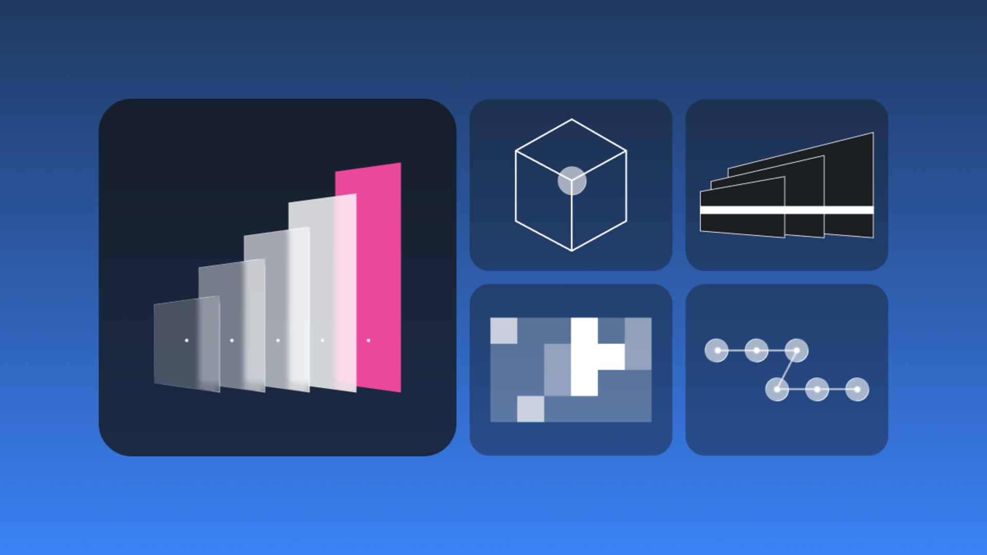 Illustration representing popular software development models in 2026, with visual elements for development stages, workflows, system structure, and iterative software delivery.