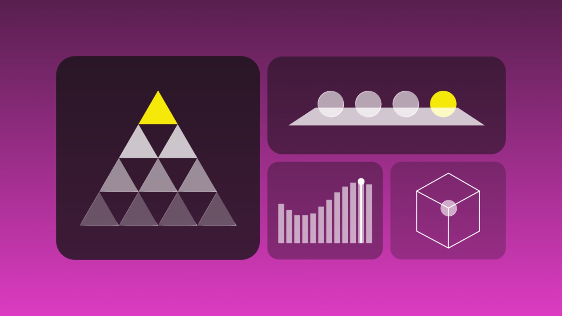 Abstract illustration representing scalable process automation through prioritization, performance measurement, and structured architecture.