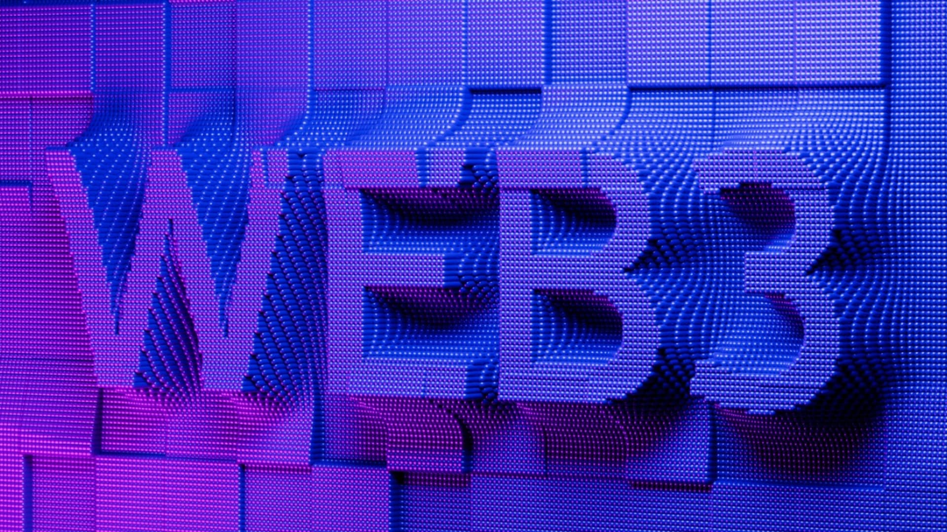 Digital illustration of the word Web3