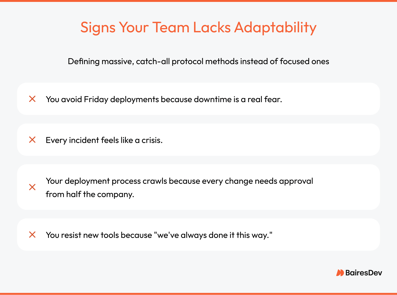 red flags that could mean your team is struggling to adapt and evolve