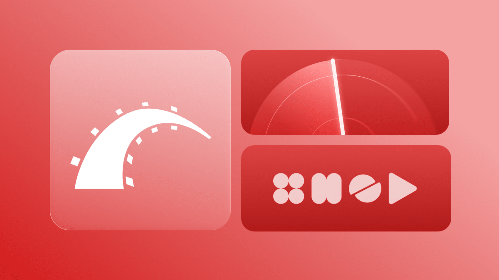Rails for Minimum Viable Products (MVP) illustration showing speed, performance optimization, and rapid product development workflow for startups.