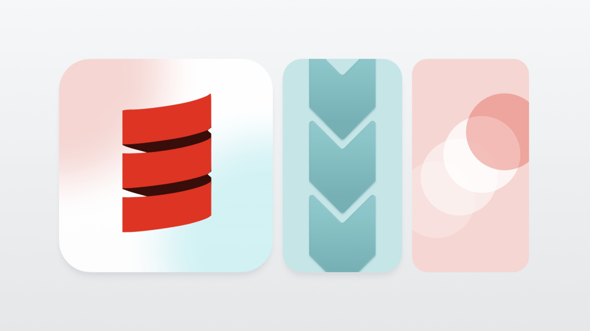 Scala programming paradigm illustration showing Scala language logo, functional programming concepts, object-oriented design, and hybrid architecture.